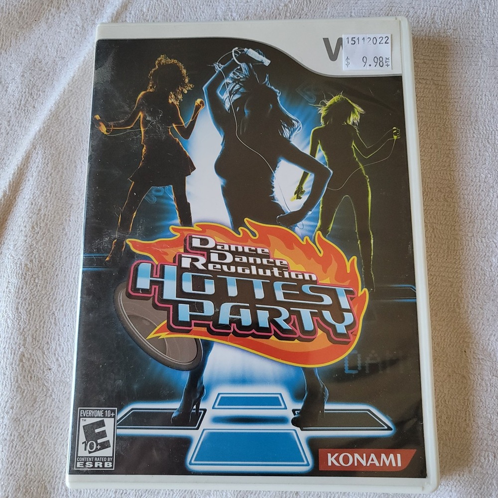 Dance Dance Revolution: Hottest‎ Party 2 (Nintendo Wii, 2008) disc/case/manual